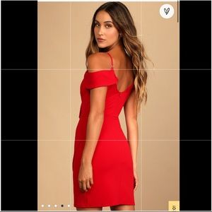 Love So Sweet Red Off-the-Shoulder Bodycon Dress